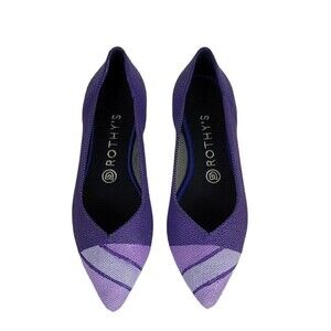 Rothy’s Customized Hand Painted Points Two Tone Purple Sz 8.5